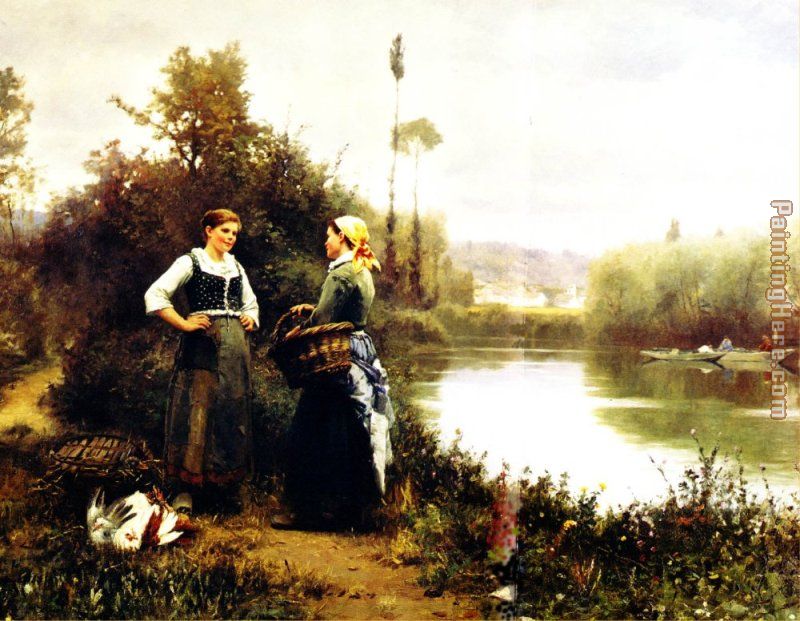On the Way to Market painting - Daniel Ridgway Knight On the Way to Market art painting